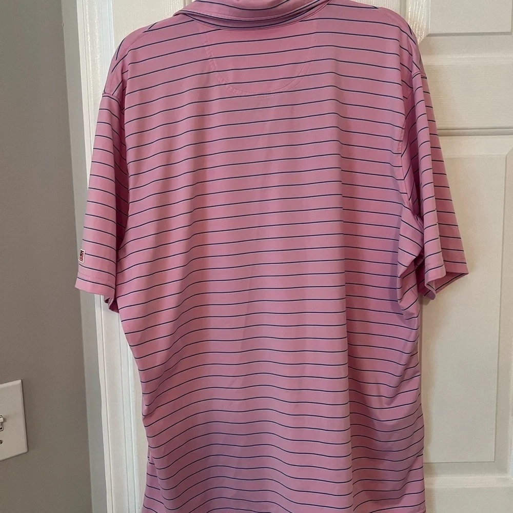 Fairway & Greene Pink Striped Golf Shirt - Picture 6 of 6